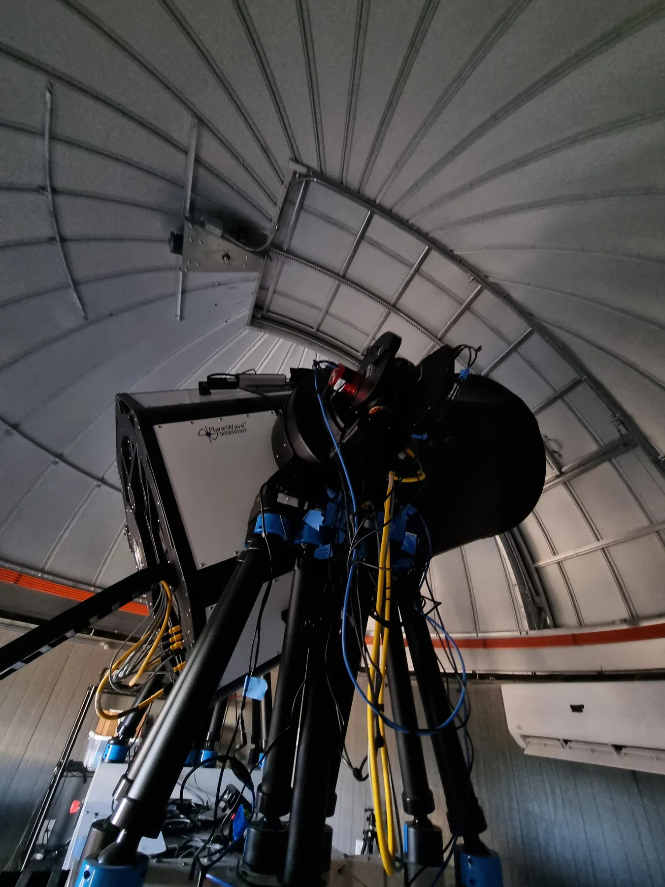 Telescope inside an observatory dome